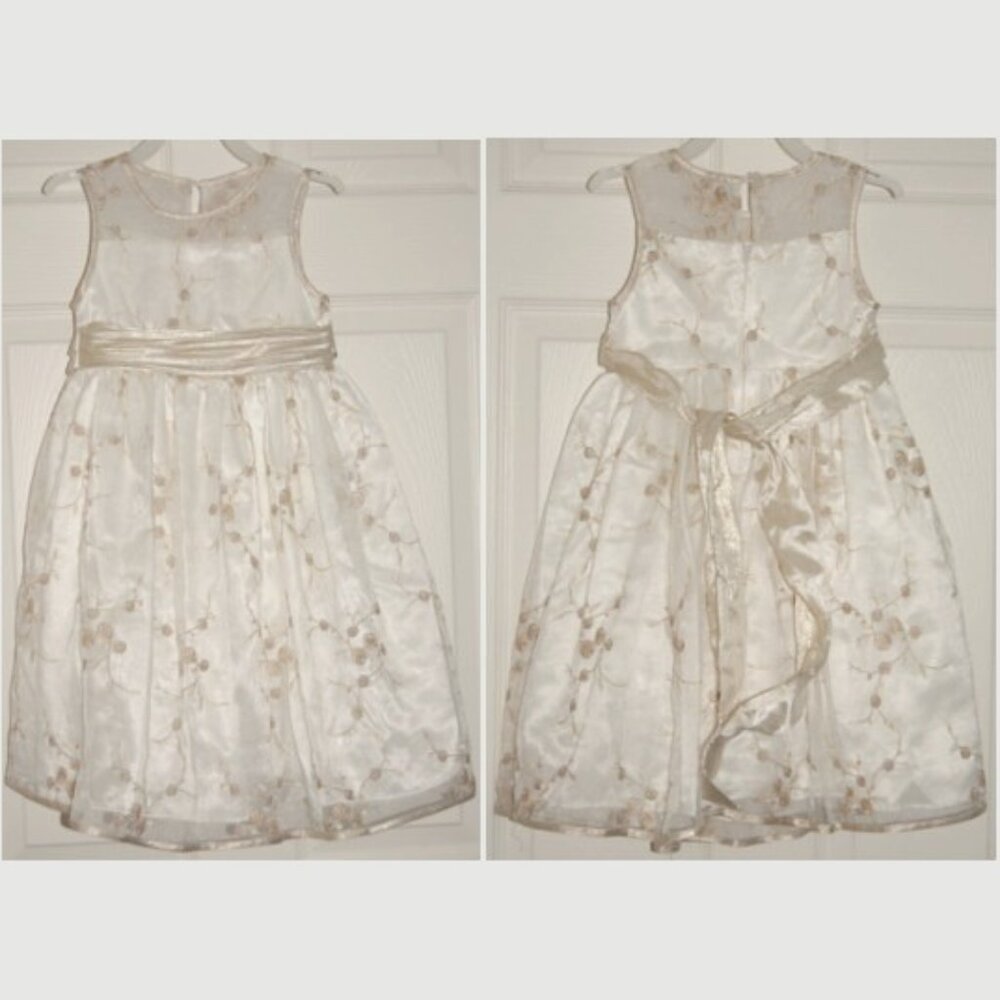 Bonnie Jean Girls 3/3T Four-Layer Cream Party Dress